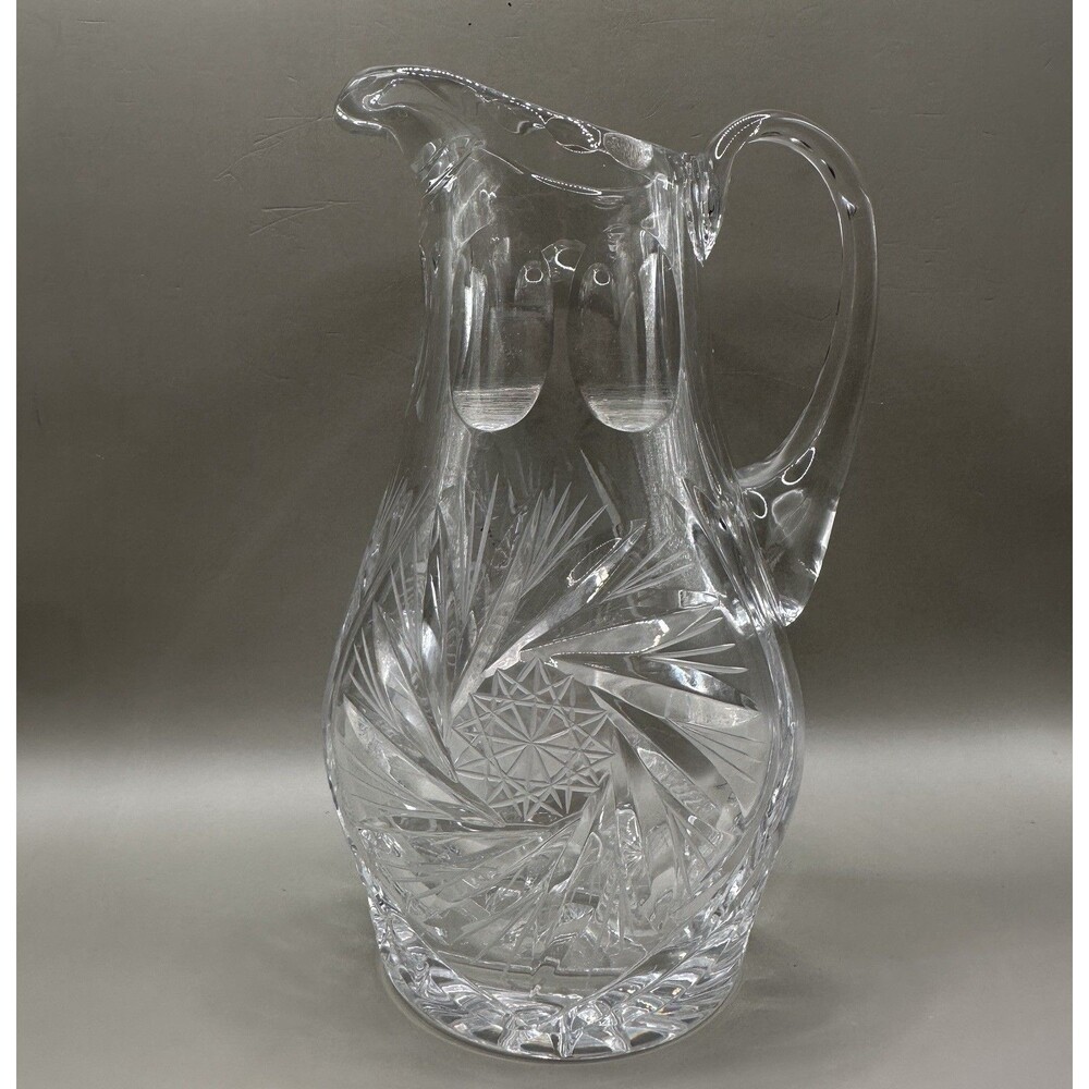 Vintage Cut Crystal Pitcher Eleanor Disconnect 18 oz Clear Glass